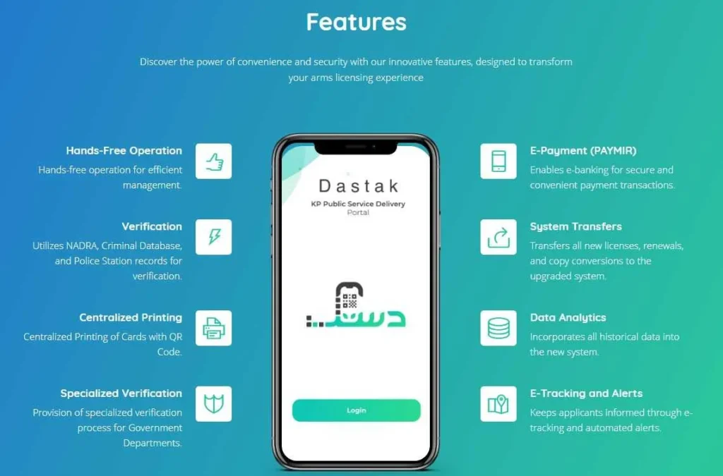 Dastak App Features