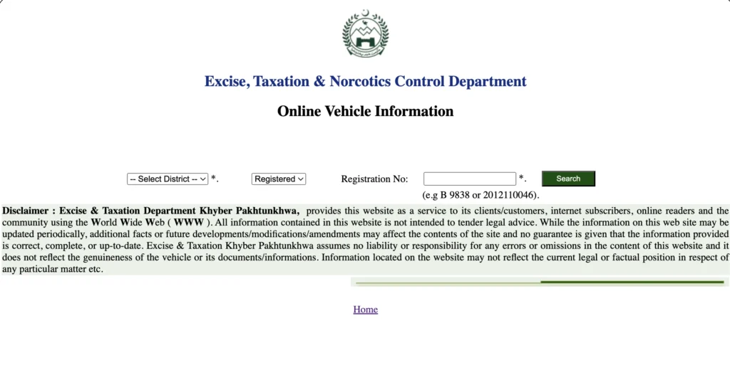 Excise & Taxation Official Website
