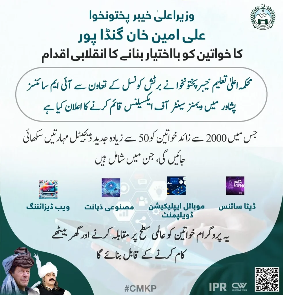 KPK Govt Announced Women Empowering Training Programm