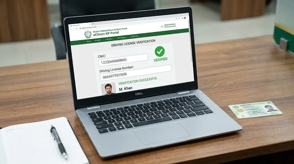 Khyber Pakhtunkhwa driving license online check