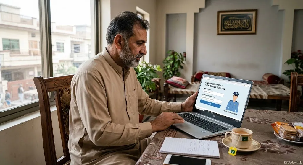 KPK Traffic e-Challan How to Check Online 2026