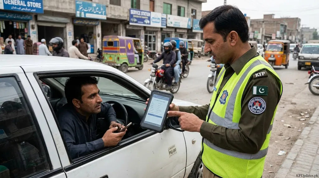 how KPK E-challan issuing