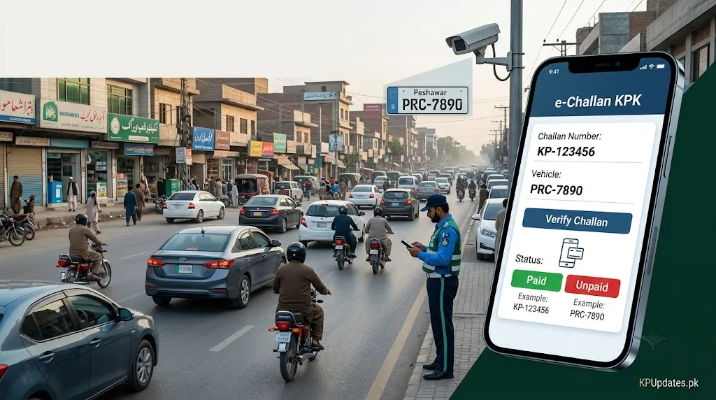 KPK Traffic e-Challan Check Online 2026: پشاور اور خیبر پختونخوا میں ٹریفک چالان چیک اور جمع کرنے کا طریقہ