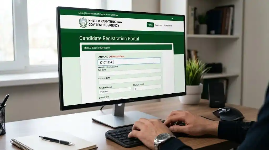 ETEA Roll Number Slip Download Guide 2026 entering CNIC