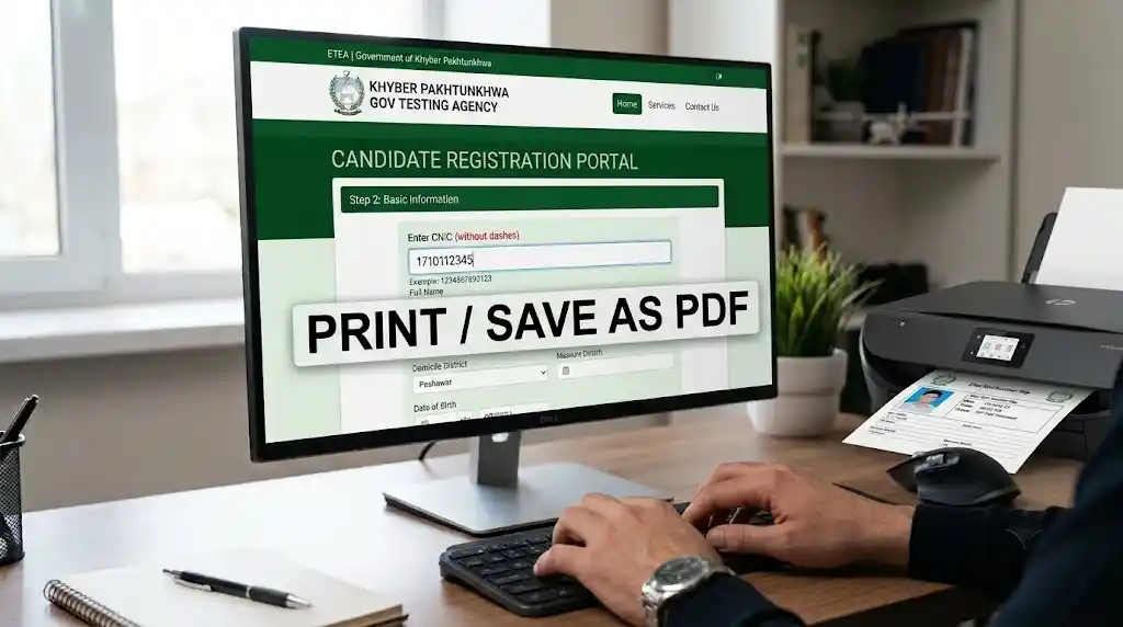 ETEA Roll Number Slip Download Guide 2026 - save as pdf