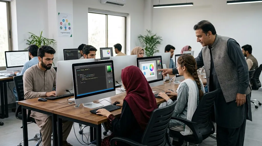 ضم شدہ اضلاع کے 870 نوجوانوں کو Digital Skills کی تربیت
