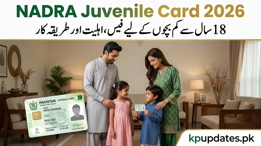NADRA Juvenile Card 2026: 18 سال کے کم عمر بچوں کیلئے کارڈ، فیس، اہلیت اور درخواست کا مکمل طریقہ 