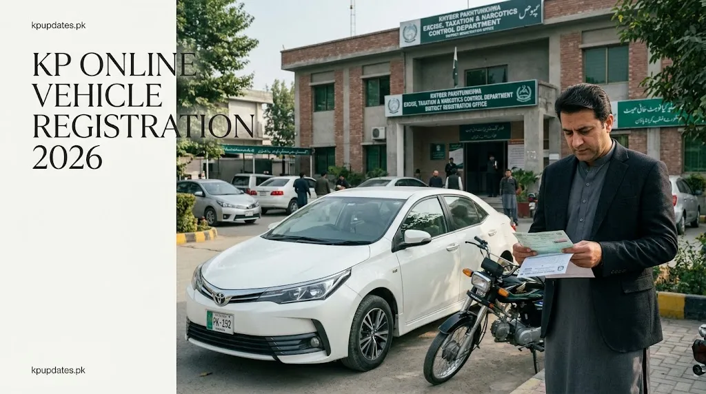 KPK Online Vehicle Registration 2026 نئی اور استعمال شدہ گاڑی کی خریداری، رجسٹریشن فیس اور ٹوکن ٹیکس کی مکمل گائیڈ
